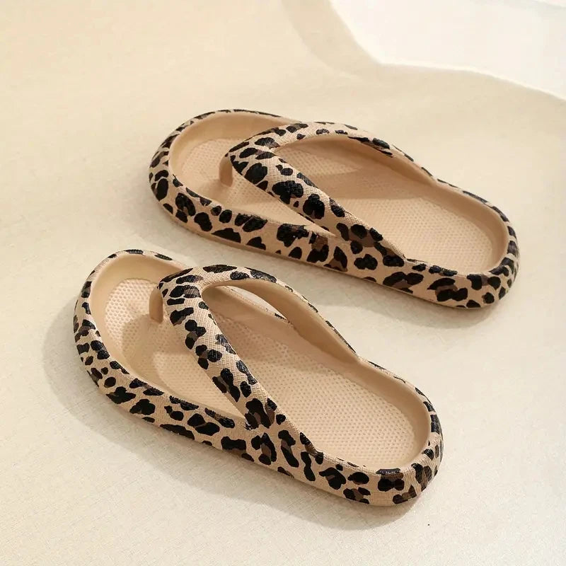 Women's Retro Leopard Print EVA Slides